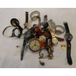 VARIOUS WRISTWATCHES BY SEKONDA, ETC WMF STYLE BASKET HOLDER,