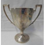 GEORGE III SCOTTISH SILVER 2 - HANDLED TROPHY ENGRAVED WITH THISTLES BY MCHATTIE & FENWICK,
