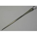 VICTORIAN SILVER MEAT SKEWER BY GEORGE ADAMS,