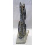 ORTHOCERAS FOSSIL TOWER SCULPTURE Condition Report: 12.65kg 55cm tall.