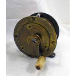 2 3/4" BRASS MULTIPLIER REEL WITH CRANK WINDING ARM