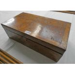 19TH CENTURY BURR WALNUT WRITING SLOPE