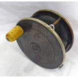 PERTH STYLE 4 1/2' SALMON REEL WITH BRASS FACE PLATE,