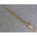 LATE PATTERN BAYONET FOR A BAKER RIFLE WITH SECOND MODEL BRUNSWICK RIFLE BLADE, 42CM LONG BLADE,