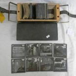 GLASS LANTERN SLIDES TO INCLUDE SCENES SUCH AS CHINESE SCOUTS A CAMP, INDIAN SCOUTS, SEA SCOUTS,