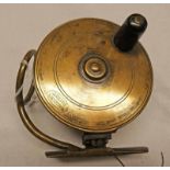 3 7/8" MALLOCH'S PATENT BRASS SIDE-CASTING REEL