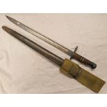 BRITISH 1913 PATTERN BAYONET BY REMINGTON WITH 43 CM LONG BLADE, APRIL 1918 DATE,