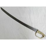 CONTINENTAL SIDE ARM WITH 58CM LONG SLIGHTLY CURVED BLADE,