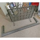 CAST IRON FENDER AND WROUGHT IRON FIRE GUARD