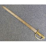 1801 PATTERN 2ND MODEL SWORD BAYONET FOR A FLINTLOCK BAKER RIFLE, REGULATION PATTERN,