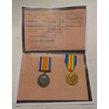 WW1 PAIR OF MEDALS TO 4794 PTE JW JACKSON W. YORK R.