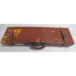 LEATHER COVERED SPORTING GUN CASE