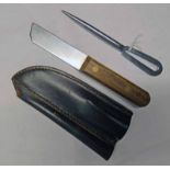 C CURREY LTD CHICHESTER ENGLAND KNIFE WITH SCABBARD