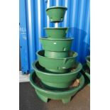 AMBEROL 6 TIER BEEHIVE PLASTIC CIRCULAR GARDEN SELF WATERING PLANTER.