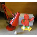 ANGLE POISE TABLE LAMP AND JELLY BABY MASCOT