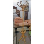 ARTS & CRAFTS STYLE BENTWOOD COAT STAND