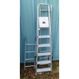 ALUMINIUM STEP LADDER AND ONE OTHER LADDER