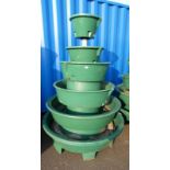 AMBEROL 6 TIER BEEHIVE PLASTIC CIRCULAR GARDEN SELF WATERING PLANTER.