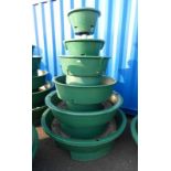 AMBEROL 6 TIER BEEHIVE PLASTIC CIRCULAR GARDEN SELF WATERING PLANTER.