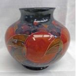 MOORCROFT POTTERY POMEGRANATE PATTERN VASE,