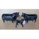 SET OF 3 BESWICK ABERDEEN ANGUS INC BULL,