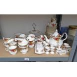 ROYAL ALBERT OLD COUNTRY ROSES TEASET 12 PLACE SETTINGS ETC ON ONE SHELF
