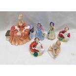 6 ROYAL DOULTON FIGURES INCLUDING HOME AGAIN X 2,