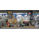 VARIOUS GLASS VASES, LARGE COLLECTION OF CAR KEY FOBS, E P WARE,