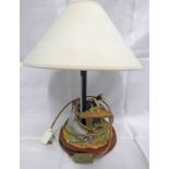 BORDER FINE ARTS 'IN THE SHADE' TABLE LAMP (BORDER COLLIE PUPS) MODEL NO.