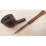 INTERESTING TOBACCO PIPE WITH HIDDEN 5.