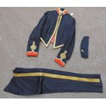 EARL OF DALHOUSIE ROYAL ARTILLERY MESS DRESS UNIFORM WITH GOLD BULLION SHOULDER TITLES WITH MILITIA