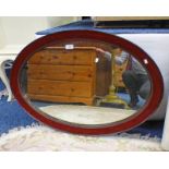 19TH CENTURY MAHOGANY FRAMED OVAL MIRROR