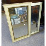 WHITE AND GILT FRAMED MIRROR AND ONE OTHER