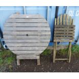 WOODEN GARDEN TABLE & CHAIR,