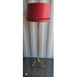 METAL STANDARD LAMP WITH REEDED DECORATION ON PAW FEET