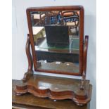 19TH CENTURY MAHOGANY DRESSING TABLE MIRROR