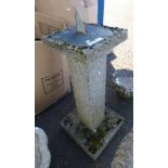 CONCRETE SUN DIAL WITH SLATE TOP MARKED WILLIAM SMITH 1770,