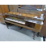 19TH CENTURY ROSEWOOD BOX PIANO PATENT COLLARD & COLLARD,