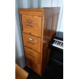 EARLY 20TH CENTURY OAK 4 DRAWER FILING CHEST,