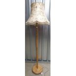 OAK STANDARD LAMP WITH TURNED COLUMN