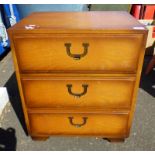 TEAK CHEST OF 3 DRAWERS,