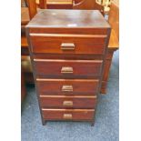 WITHDRAWN MAHOGANY 5 DRAWER CHEST,