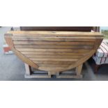 WOODEN DROP LEAF GARDEN TABLE LENGTH 124 CM Condition Report: The item has