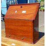 EARLY 20TH CENTURY MAHOGANY DESK TOP LETTER BOX WITH 2 DRAWERS