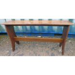 OAK BENCH LENGTH 127 CM X HEIGHT 68 CM Condition Report: The dimensions of this