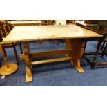 PINE REFECTORY STYLE TABLE.