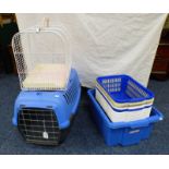 PLASTIC PET CARRIER & 1 OTHER,