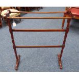 19TH CENTURY MAHOGANY TOWEL RAIL