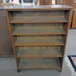 OAK OPEN BOOKCASE,