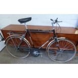 HALFORD COMMODORE BICYCLE WITH SPRING SADDLE SEAT MARKED BROOKES MADE IN ENGLAND